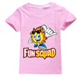 thumbnail image 1 of Camiseta Kawaii Fun Squad Boys de algodón con estampado de dibujos animados de manga corta para niñas, camiseta informal de verano a juego de 2 a 16 años zhangyuxiang LED, 1 of 2