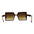 thumbnail image 2 of Womens Rimless Mod 90s Squared Butterfly Designer Sunglasses Tortoise Brown, 2 of 4
