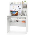 Waltmart Desk Computer In Store Office Computer Desk, with hutch and magnetic whiteboard, compact ...