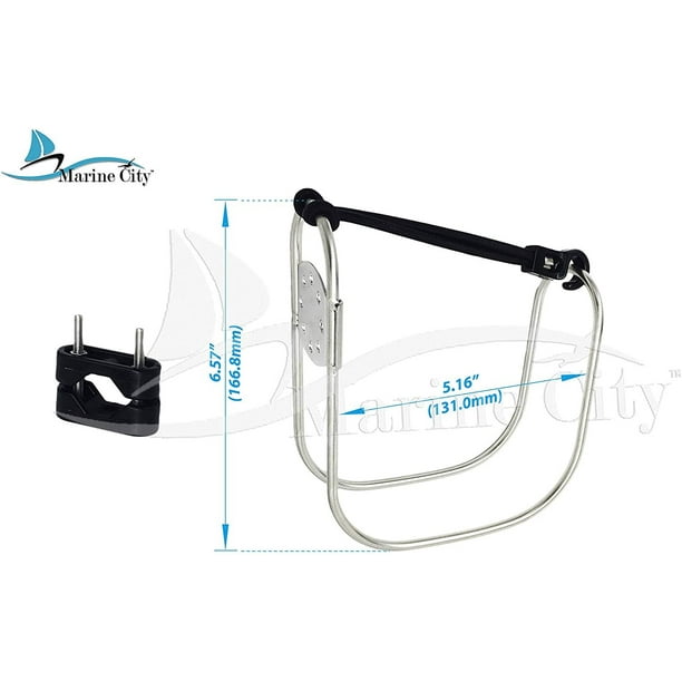MARINE CITY 304 Stainless Steel Life Ring Holder for Boat Yacht