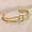 GD, variant on EGNMCR Bangles Stainless Steel Square Interlaced Line Open Bangle Geometric C-shaped Bracelet Bracelet C
