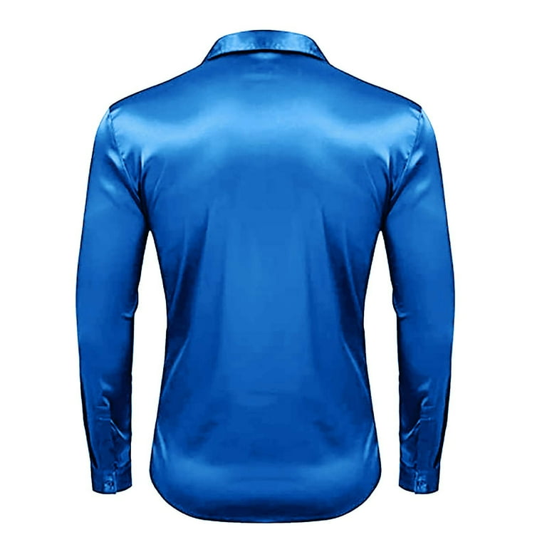 UVEASISHA Long Sleeve Dress Shirt for Men Big and Tall Slim Fit Button Down  Shirts Wrinkle Free Casual Business Shirt Sky Blue L - Walmart.com
