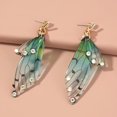 thumbnail image 3 of Pendientes de ala de mariposa con incrustaciones de resina y circonita, pendientes colgantes de mariposa, joyería de mariposa de cristal hipoalergénica para mujer, 3 of 5