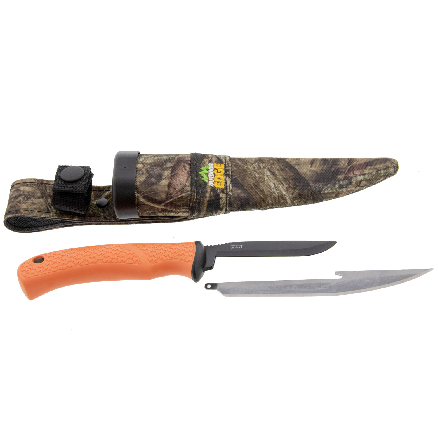 Outdoor Edge RazorMax Replaceable Fixed Blade Knife Set, Multi-Function, Interchangeable Blades, Nonslip Grip, High Quality