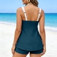 thumbnail image 5 of Ahdbta Tankini Swimsuits for Women Tummy Control Two Piece Bathing Suit Color Block Flowy Swim Tank Top with Boyshorts, 5 of 9