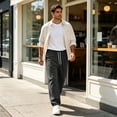 thumbnail image 6 of Resicozy Baggy Sweatpants Men Wide Leg Elastic Waist Drawstring Athletic Loose Jogger Lounge Sweat Pants with Pockets Dark Gray 2XL, 6 of 7