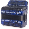 thumbnail image 2 of Montanari CM II Accordion, 3-Switch, Blue, 31 Keys, 12 Bass Buttons, 2 of 9