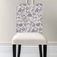 thumbnail image 3 of Farmhouse Purple Floral Chair Covers Set of 8 Linen Boho Flower Rustic Country Chair Back Covers Stretch Removable Washable Chairs Slipcovers Chair Protector for Dining Room Kitchen Party Decor, 3 of 5