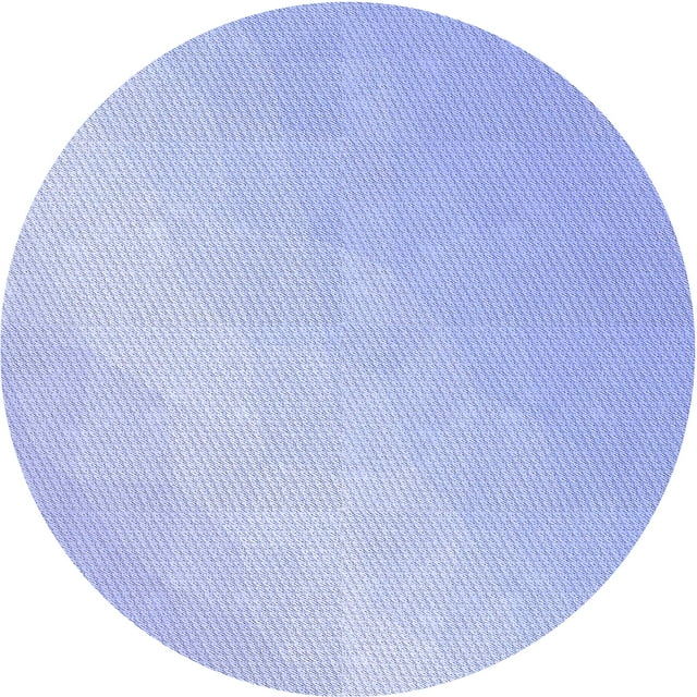 Ahgly Tapis Rond Lavable en Machine Intérieur Transitionnel Bleu Ciel, 3 Pieds Rond
