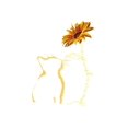 thumbnail image 2 of Women's Fashion Casual T-Shirt with Creative Cat and Sunflower Print, Round Neck, Short Sleeve, Comfortable Summer Top, Polyester and Spandex Blend, Machine Washable, 2 of 6