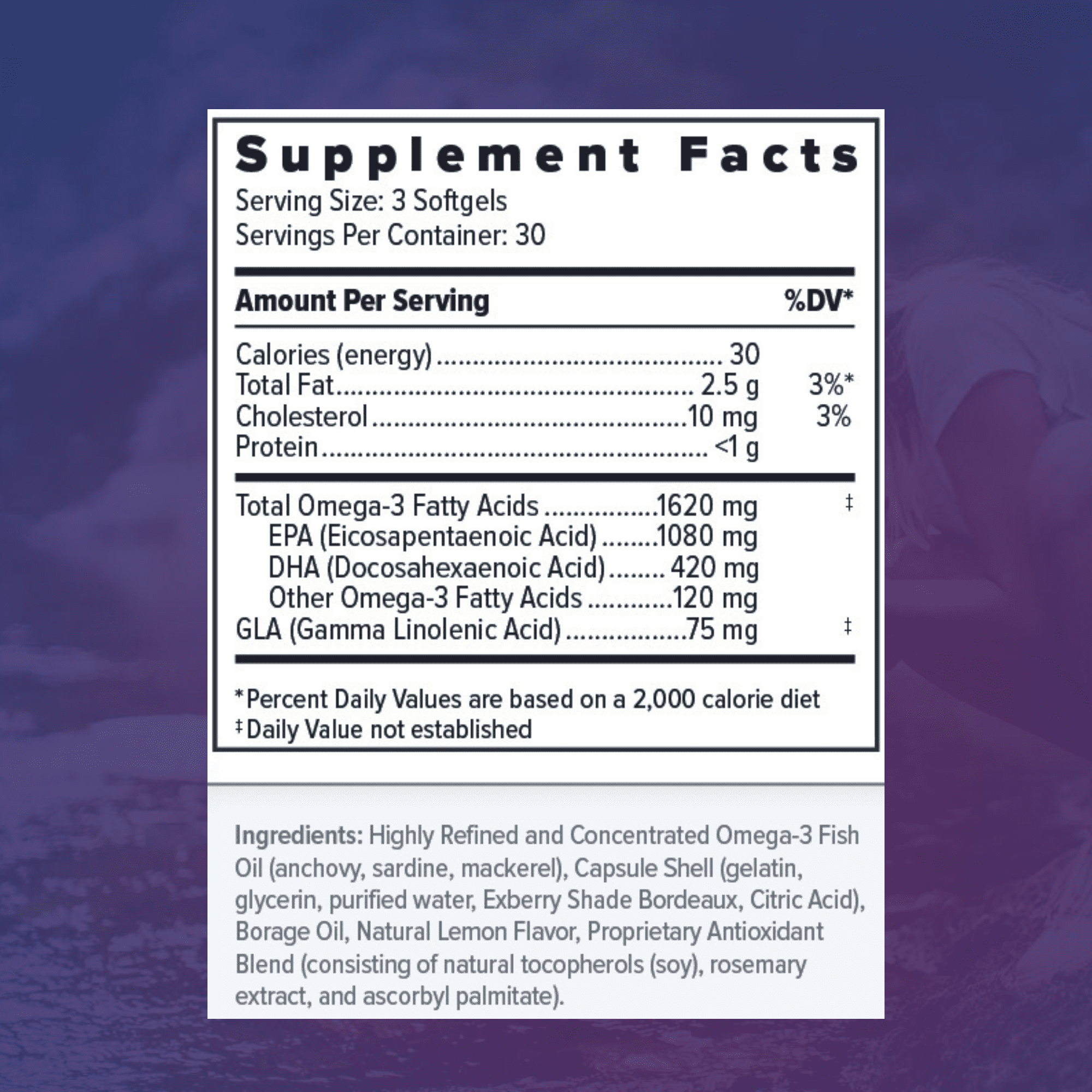 Focus Vitamins Omega-3 Softgel , Supplement for Dry Eyes, 90 Count