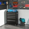 thumbnail image 2 of HOMCOM Coffre à Outils Roulant à 5 Tiroirs Armoire à Outils Verrouillable pour Garage Noir, 2 of 10