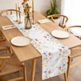 thumbnail image 3 of Table Runner 90 Inches Long for Kitchen Dining, Watercolor Wildflowers Dresser Scarf Farmhouse, Dining Table Decorations for Wedding/Parties, Farmhouse Botanical Floral Herbs 13 x 90 In, 3 of 8