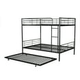 thumbnail image 5 of Harper & Bright Designs Full Over Full Metal Bunk Bed with Trundle Black, 5 of 16