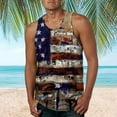 thumbnail image 2 of JINMGG Mens Shirts ,Men's Summer Independence Day 3D Digital Print Sleeveless Tank Top Casual T-Shirt, 2 of 5