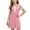 Watermelon Red, variant on Babydoll Dresses for Girls Sleepwear Ruffle Hem Cotton Nightgown Color Block Short Sleeve Summer Pajamas Green, 7 Years