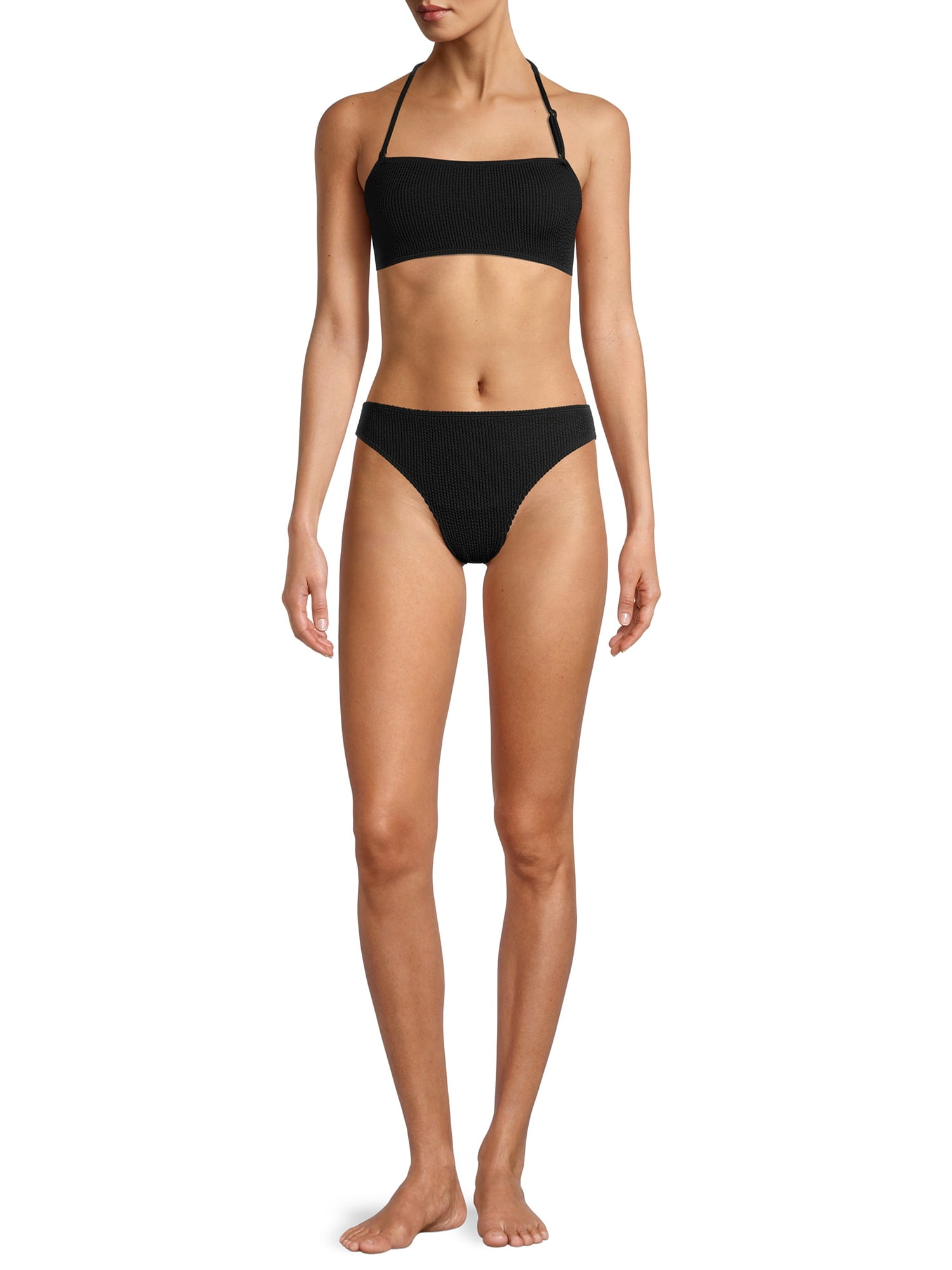 Endless Sun Juniors Crinkle Classic Scoop Bikini Swimsuit Bottom
