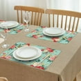 thumbnail image 3 of Pioneer Flower Floral Print Pattern Summer Placemats Table Placemats Set Of 4-Linen Kitchen Washable Placemats Table Mats 12x18 Inch Non-Slip Heat Resistant, 3 of 5