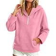 thumbnail image 2 of SYwaren Oversized Hoodie for Women Zip Up Full Zip Long Sleeve Casual Sweatshirt Tops, 2 of 6