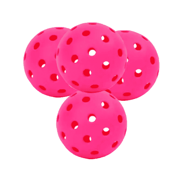IVASKY Sports Indoor Outdoor Play Pickleball 40 Hole,4 Pack  Pink