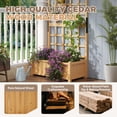 thumbnail image 4 of BaPiPro Tall Wood Planter Box with Trellis - 35"W x 72"H Raised Garden Bed with Hanging Roof, Outdoor Elevated Planter for Climbing Plants, Flowers, 4 of 9