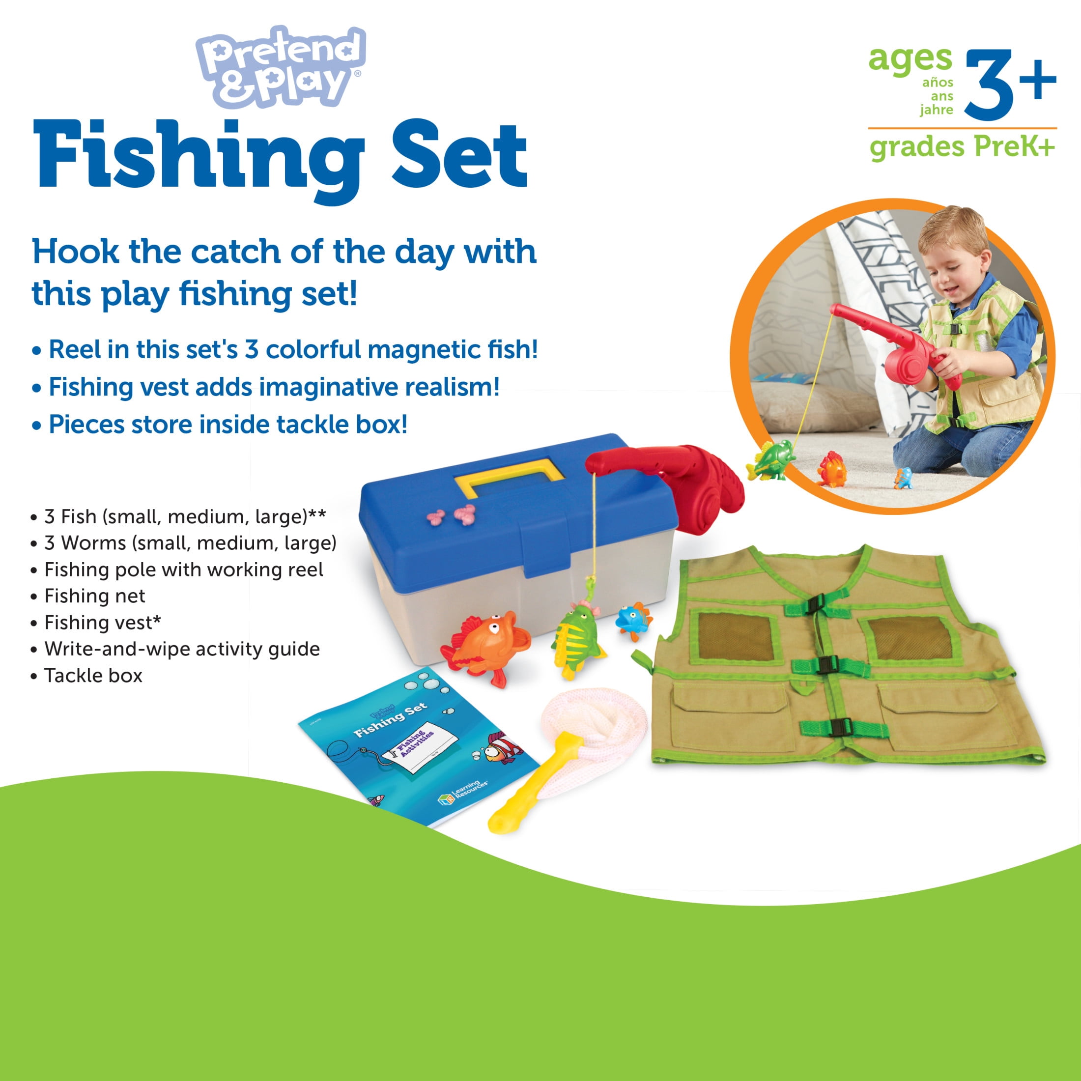 Learning Resources Pretend & Play Fishing Set Toddler Bath, Water Toys , Ages 3+