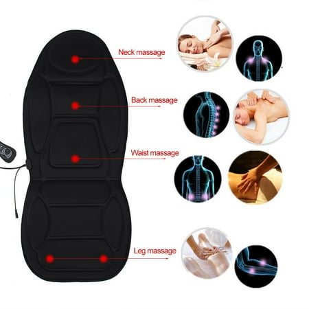 Sonew Seat Massage Pad Heat Vibrate Back Neck Pain Waist Chair