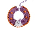 thumbnail image 2 of Yhmxh Halloween Crochet Pet Collar Bandana with Cute Ghost Decor, Pet Hand Knitted Neck Collar, Adjustable Cat Dog Collar for Small Medium Large Dogs Cats Puppy Kitten Halloween Party, 2 of 6