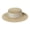 Beige, variant on Women Retro Straw Hat Wide Brim Flat Top Summer Beach Sun Cap Vintage Breathable