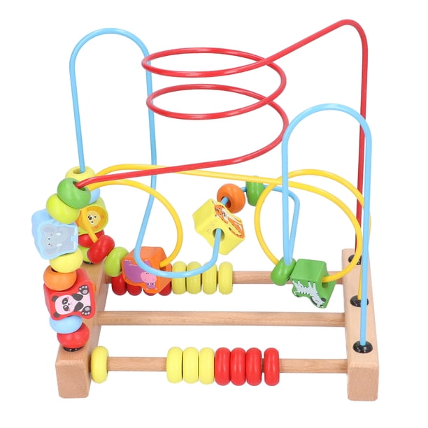 Gobus Laberinto De Cuentas De Madera – Juguete Educativo Con Alambre Y Perlas, Medidas 12x9.9x7 Cm, Ideal Para Desarrollar La Coordinación Y El Aprendizaje En Bebés