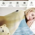thumbnail image 3 of COMIO Polar Bear Throw Blanket Cozy Plush Cute Bears Flannel Ultra Soft Blankets Lightweight Fuzzy Party Blanket Gifts for Girls Women Men Boys Bed Couch Sofa, 3 of 6