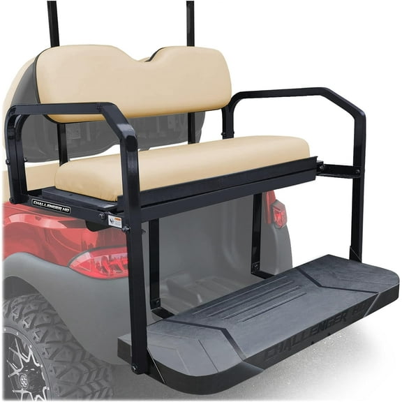Golf Cart Rear Seat Kit fits Club Car Precedent Onward and Tempo (2004-Present) - Buff Colored Cushions