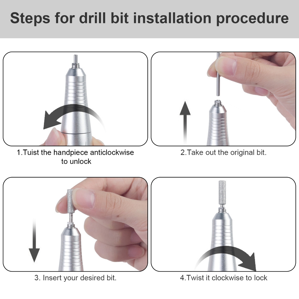 45000RPM Nail Drill with Drill Bits Electric Nail Drill Machine Set Nail Files