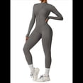 thumbnail image 1 of Mono de Entrenamiento de Larga para Mujer, con Cremallera, Pantalón y Mono Ajustado. Gris XL, 1 of 10