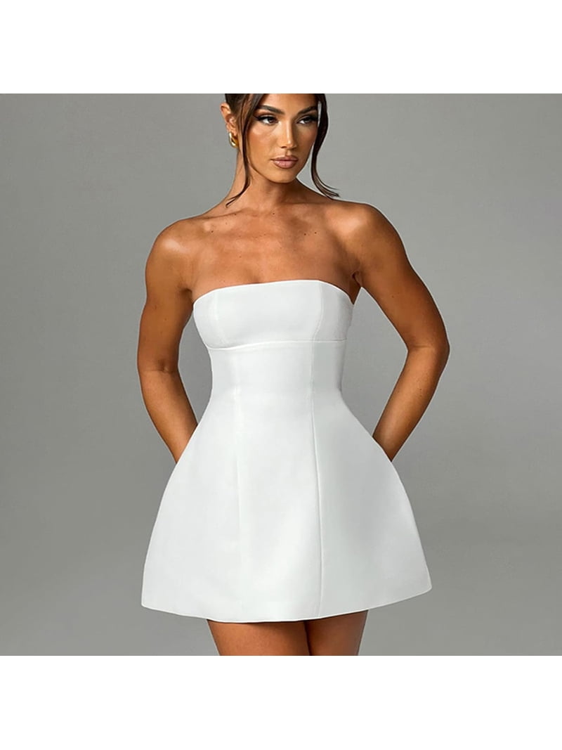 corset mini tube dress Amazon.com: Women Corset Mini Tube Dress Sleeveless Strapless Lace Flared  Short Dress Sexy Low Cut Tie Up Solid Party Dresses (A-Colorful, S) :  Clothing, Shoes & Jewelry
