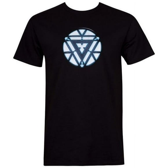 Iron Man 112540M Iron Man Arc Reactor Mens Black T-Shirt - Medium