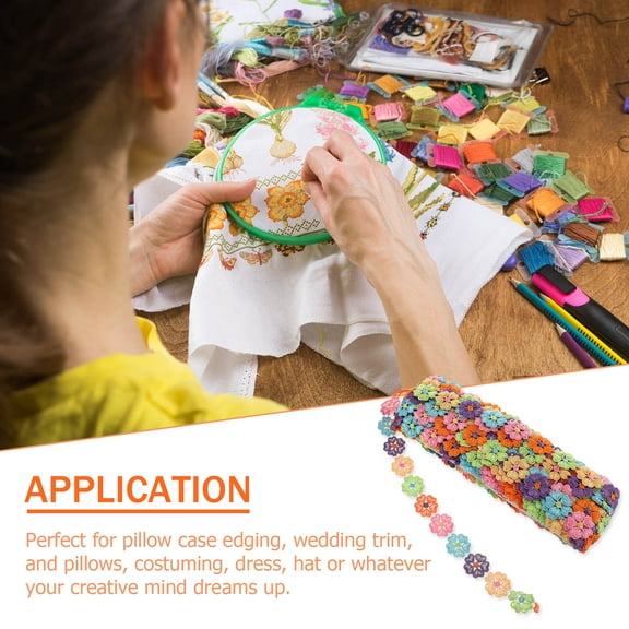 LEORX Sewing Trim Ribbon for DIY Projects Assorted Color 1 Set