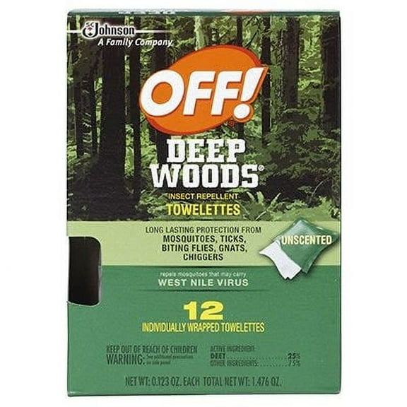 Off Deep Woods Towelettes, 12-Ct. 1 Pack
