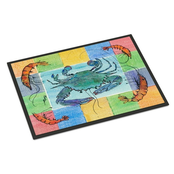 Carolines Treasures 8040-JMAT Crab Doormat 24x36 36"L x 24"W multicolor