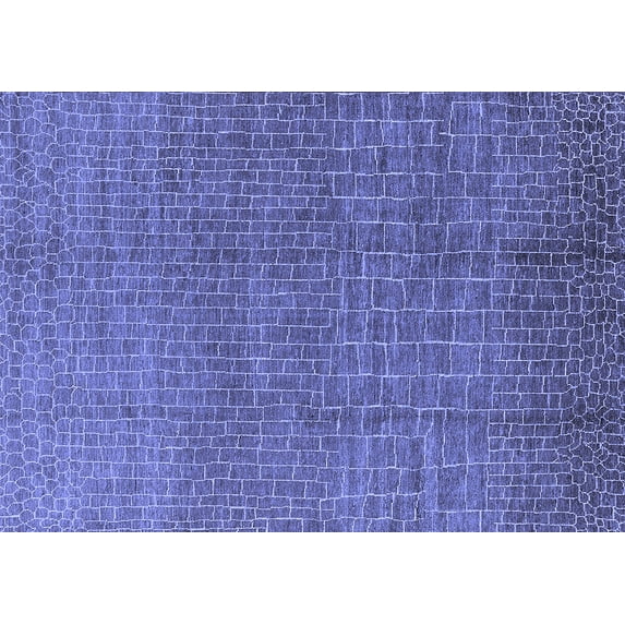 Ahgly Company Machine Washable Indoor Rectangle Oriental Blue Industrial Area Rugs, 2' x 3'