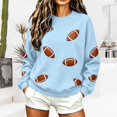 thumbnail image 2 of WERYOUNG Womens Game Day Sweatshirt Long Sleeve Crew Neck Football Graphic Pullover Fall Winter Daily Wear Relaxed Fit Sweatshirt For Women,Size XXL, 2 of 5