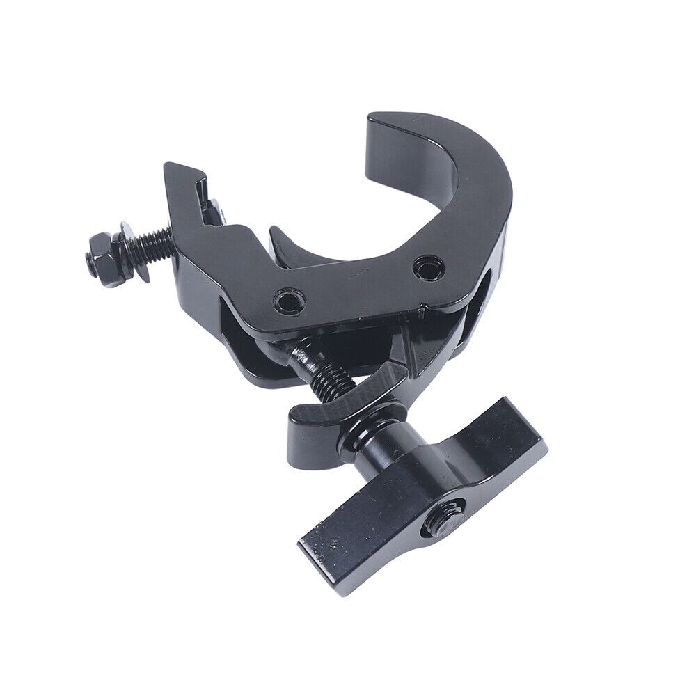 8 Pack 330lbs Heavy Duty Stage Lighting Clamps – DJ Truss Hook Clamp Set for Stage Lights, Par Lights, and Spot Lights (Black, Aluminum Alloy)