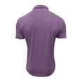 thumbnail image 6 of Mens Classic Short Sleeve Polo Shirts Cotton Blend with Front Pocket,Business Casual Golf Tops for Work Purple 2XL, 6 of 6
