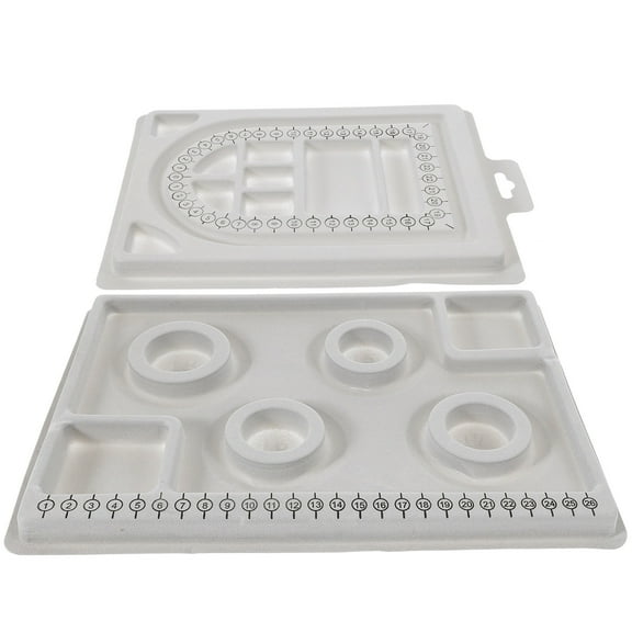 Toyvian Bracelet Measurement Board for Measuring Jewelry Length Grey 2Pcs