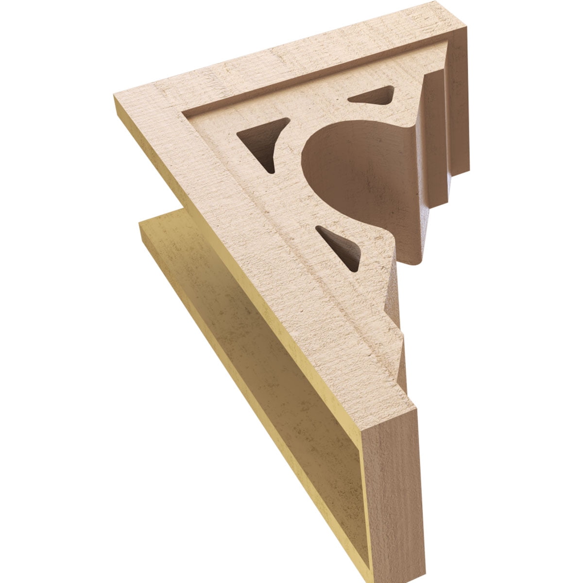 11"W x 22"D x 33"H Classic Sheridan Rough Cedar Woodgrain TimberThane Corbel, Primed Tan