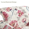 thumbnail image 5 of DREAMSIDEA Accent Chairs Upholstered Pattern Morden Armchair Comfy Linen Fabric Single Sofa for Living Room, Pattern White, 5 of 6