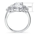 thumbnail image 4 of BERRICLE Sterling Silver Cluster Cubic Zirconia CZ Statement Fashion Ring for Women, Rhodium Plated Size 7, 4 of 5