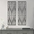 thumbnail image 2 of Madison Park Florian Décoration Murale Moderne en Bois 2 Pcs Finition Grise, 2 of 8