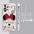 thumbnail image 2 of Disney Mickey Minnie Mouse Phone Case For Samsung A73 A53 A33 A52 A32 A71 A51 A21S A03S A50 A30 5G Liquid Left Rope Funda, 2 of 5