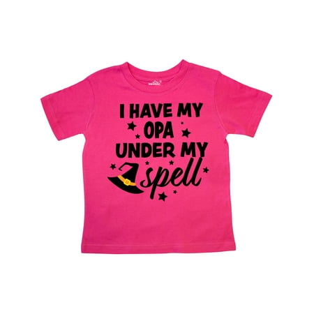 

Inktastic I Have My Opa Under My Spell with Cute Witch Hat Gift Toddler Boy or Toddler Girl T-Shirt